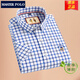 Meister Polo Paul Offizielle Marke Plaid kurzärmeliges Hemd Herren Sommer dünne Pure Cotton Business Casual Hemd mittleren Alters D2629 41