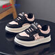 Warrior Girls Casual Sneakers Spring and Autumn Campus Velcro Lightweight Sports Shoes WZ-1468 Black/Pink 34
