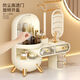 Vipero cosmetics storage box 2025 new style dressing table cosmetics storage desktop home dormitory with mirror mouth elegant white-combination style-light luxury