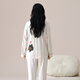 Catman women's pajamas women's pure cotton 2026 new spring and summer long-sleeved trousers lapel printed stripes can be worn outside home clothes