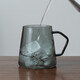 Yi Cup Glass Cup Set with Handle High Temperature Resistance Simple Water Cup Set Green Tea Cup Office Home Use Ash Snow Mountain