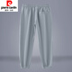 Pier Cardan linen pants men's summer thin cotton linen pants Chinese style large size men's pants tying feet harem pants loose casual trousers khaki L