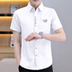 
Playboy (PLAYBOY) summer new short-sleeved shirt youth Korean style trendy youthful handsome slim-free solid color shirt embroidered thin style 829 white M M suggests 160-165c90-110Jin [Jin equals 0.5 kg]