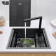 
Jiumu (JOMOO) 2025 new bar balcony invisible small sink cup washer single tank washing basin western kitchen middle island counter mini wash 4839 flip cup washer damping stainless steel