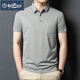 Goldlion 2025 Ice Seide Kurzärärmelte Herren-T-Shirt mit mittlerem Alter Daddy Anzug Sommer Dünner lässiger, atmungsaktivem Polo-Hemd Aprikosen Farbe 15286 3xl 56 Empfohlenes Gewicht 175-190jin [Jin gleich 0,5 kg]