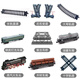 Shantoulin Village Fenming Retro Vapor Train Accesorios de vías de juguete Niños ensamblados y complementados Cambio de ferrocarril de control remoto de automóvil frontal 62904 vía general sin tren