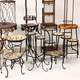 
Yusenyi Own Product Collection - American antique iron wood flower rack folding shelf flower pot storage shelf flower table green 42805-12804