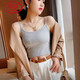 LangSha brand threaded cotton camisole women's outer summer top bottoming shirt soft cotton short anti-exposure tube top white without breast pad 1 piece XL (118-125Jin Jin equals 0.5kg)