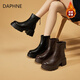 DAPHNE short boots women's shoes winter Martin boots 2025 new hot style autumn and winter versatile plus velvet thick-soled Chelsea boots