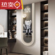 
YWZR electronic calendar display screen wall hanging new style digital display electronic clock hanging wall hanging wall violent bear living room with light installation 14699 [with digital display silent clock] 30*90CM drawing plug-in with light [digital display screen + warm white light]