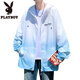Playboy (Playboy) Ropa de protección del sol de seda de hielo de color calla para hombres con luz de verano y ropa de protección solar de moda transpirable para adolescentes y estudiantes Abrigo de verano 6629 Blue XL (aproximadamente 120 ~ 140 Jin [Jin equivale a 0.5 kg] se puede usar)