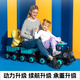 Aojieli children's electric car four-wheel remote control car girl double child baby toy car small train can be used as a train [remote control electric] dark green locomotive + 1 yellow double drive