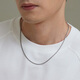 Lukfook Jewelry Platinum Necklace Fishbone Chain Platinum 950 Men's Plain Chain Price L19TBPN0030 50cm - about 18.42 grams