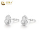 CHINA GOLD PT950 Platinum Gourd Earrings Women's Earrings Versatile Platinum Valentine's Day Birthday Gift for Girlfriend and Wife Platinum Gourd Earrings About 1.4g