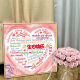 CLCEY Happy Birthday DIY Digital Oil Painting Filling Graffiti Coloring Handmade Gift Hand-painted Love Acrylic Painting Decorative Painting qx12176 80*80cm Thick solid wood inner frame