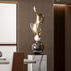 Youju Electroplating Art Sculpture Modern Living Room Floor Standing Ornament Next to TV Cabinet Hotel Club Opening Large Ornament Decoration Art Sculpture (Golden Electroplating Model)