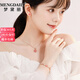 梦黛丽MENGDAILI纯银四叶草手链【可刻字】女款轻奢小众银手镯女生礼物 少女心四叶草手链-本地仓