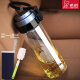 Copa de vidrio de una sola capa de Heenoor 695ml Gran capacidad de moda engrosada delgada con cuerda de elevación Copa de té transparente al aire libre XN-9076 695ml 0 piezas