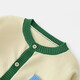 Qiqi Bear (ciciibear) baby knitted cardigan spring and autumn style children's new thin boy sweater jacket children's autumn clothes trend rice apricot color 80