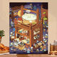 Treasure Bay Food Series Pain d'huile numérique DIY acrylique rempli de peinture d'huile peinte à la main peinte à la main Couleur décorative peinture Z679 Sukiyaki 40 * 50cm Cadre intérieur en bois massif serré + crochet