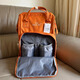 sun earth/u Japanese new multi-functional mother bag mother and baby bag lightweight large capacity mother backpack casual backpack women waterproof orange (20L)
