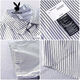 Playboy (PLAYBOY) striped shirt for men short-sleeved summer thin Japanese retro cotton free iron Korean casual half-sleeved labeled shirt 9740 blue L suitable for weight 125-140Jin [Jin equals 0.5 kg]