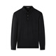 Youngor long-sleeved POLO shirt men's wool blended fabric men's POLO shirt soft and comfortable 2025 new style black VLYM519960ACA XL (recommended 150-165Jin Jin equals 0.5kg)