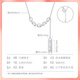 Chinese jewelry pt950 crushed ice platinum necklace plain chain versatile clavicle set chain birthday gift for girlfriend crushed ice fish scale set chain weighing about 7g