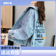 轻雨小筑外套感纯欲风牛仔外套女韩版宽松潮炸街牛仔衣 9926#图片款蓝色 9926#图片款蓝 S 建议80--100斤