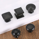 Mekejera Hand cabinet door drawer shoe cabinet wardrobe cabinet sliding door handle cabinet accessories black furniture small handle head style-96MM-9898 aluminum alloy