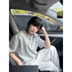
Shelley Jones gray Henry neck front shoulder short-sleeved polo shirt men's summer American retro high street T-shirt heavy spliced ​​half-sleeved light gray XL [Recommended 120-140Jin [Jin equals 0.5 kg]]