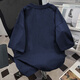 Katuchi American Retro Pure Cotton Brand Trendy T-shirt à manches courtes Street Summer High Street lâche et décontracté à demi-manche et à manches Cool Top Blue M Navy Marine M