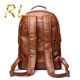 Goldwin RL Light Luxury Brand 2025 New Men's Sacke's Business Head Cowhide Grand Capacité sac à dos Sac de voyage noir Men's Black