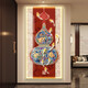 Deer porch decorative painting with lights and lights automatic sensing gourd light luxury LED entrance corridor hanging painting murals are simple to appear JK-2929-Fulu double front 60*12035mm thick aluminum alloy light luxury golden edge