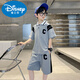 Disney Children's Clothing Boys Summer Summer 2025 Nouveau garçon d'été Handsome Children's Sports Fashion Suite de 3 à 6 ans Bande officielle Brand de magasin 826c Collier Collier Summer Picture Couleur 140