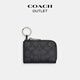 蔻驰（COACH）[]COACH/蔻驰男士经典标志拉链钥匙包挂件包挂520专属 QB_炭黑色_黑色