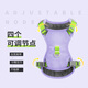 MIKI PAD Dog Harness Dog Rope Leash Explosion-proof Medium Dog Schnauzer Leash Vest Type Harness Small Dog Aurora Purple XS Bust 43-56cm Recommended 6-12kg
