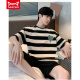 Catman Miiow New Pure Cotton Herren Pyjamas Sommer kurzärmeligte Pyjama-Sommer-Teenager Pure Cotton Home Clothing Set Shorts 5008 Männer (Baumwolle) 4xl [Vorgeschlagen 185-210jin [Jin gleich 0,5 kg]]]