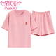 
Modal 2025 new pajamas for women in summer pure cotton shorts shorts sweet casual sports home clothing suit can be worn outside Z9856 M Recommended 80-100Jin [Jin equals 0.5 kg]
