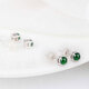 XIANGZHENFU JEWELRY 925 silver inlaid jade cabochon earrings full of green jade earrings ice jade earrings for girlfriends and elders