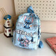 2025 Nouveau sac à dos à la mode et polyvalent pour les femmes mignonnes caricatures animées collégiales d'étudiant Light Schoolbag noir