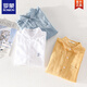 Romon-Männer-Leinen kurzärärmiges Hemd Japan japanische dünne Sommerjugendliche Festkörper-Cotton-Leinenhemd 9711 White M 100jin [Jin entspricht 0,5 kg]