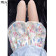 Baumwolleis Seide hohe Taille Blütenknospen Shorts für Frauen im Sommer Dünn 2025 Neue lose Blumenhosen Casual Hosen für Frauen 0430 Farbe [hohe Qualität 23,5] L 100-15jin [Jin entspricht 0,5 kg]