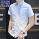 
ROMON high-end ice silk cool short-sleeved shirt for men 2025 summer casual half-sleeved square collar free iron shirt for men 844 green 2XL