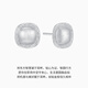 Chao Acer Bo Ya Fangyuan platinum earrings for women PT950 earrings brushed geometry as a gift for your girlfriend, priced at 290 yuan, 2.2g, one pair (free silicone ear plugs)