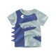 TTPMER Summer Boy Kurzarm T-Shirt Cotton Cartoon Dinosaurier Design Ins Style 9716 Militärblau 110