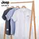 
JEEP SPIRIT Men's Striped Short Sleeve Shirt Summer Thin Loose Top Japanese Trendy Cotton Casual Half Sleeve Shirt 9721 White M Jin [Jin equals 0.5 kg] About
