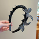 Idel full diamond three-dimensional butterfly tooth comb hairband for women, high-end, light luxury, high skull, face wash, hair bundle, temperament pressure hairpin headdress F3513 full diamond butterfly hairband