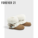 FOREVER21 Bohemian Snow Boots Women's 2025 Winter New Plush Thickened Outdoor Versatile Warm and Anti-Slip Casual Cotton Shoes