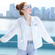 
Hengyuanxiang thin sunscreen clothes for women in summer new small cardigan top long sleeve ice silk baseball uniform short jacket spring and autumn light blue M (recommended 90-105 Jin [Jin equals 0.5 kg])